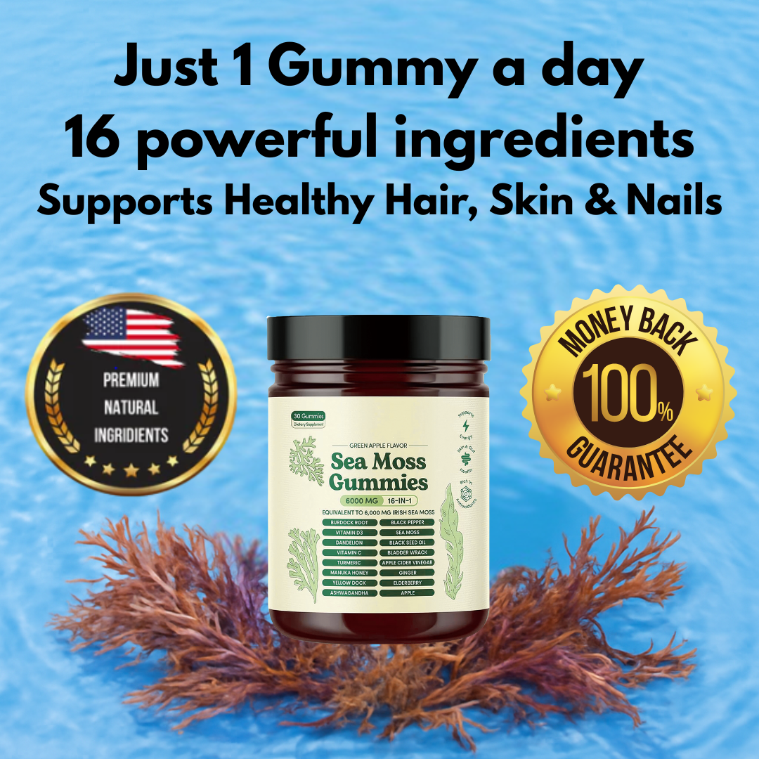 Sea Moss 16-in-1 Gummies – Green Apple Flavor