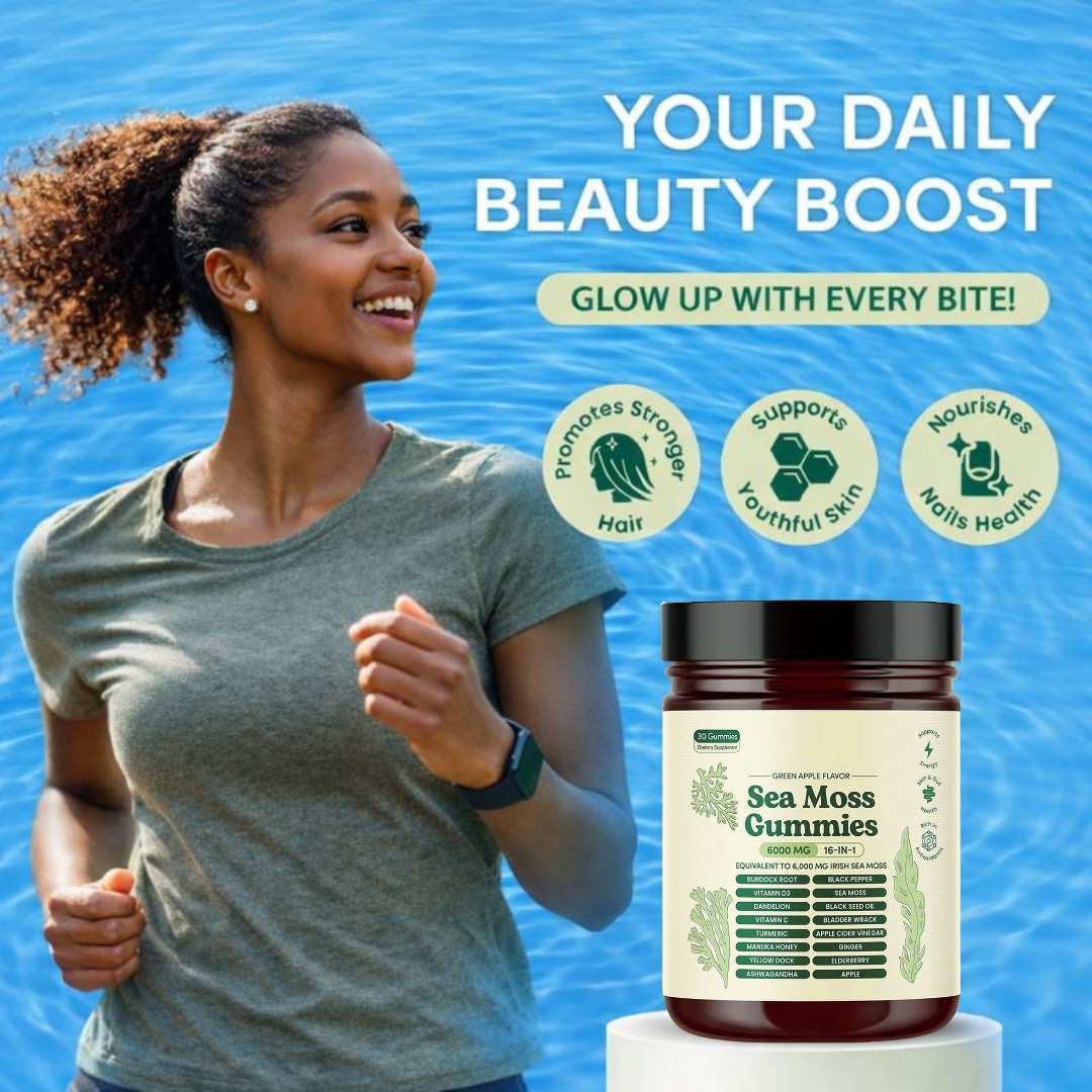 Sea Moss 16-in-1 Gummies – Green Apple Flavor